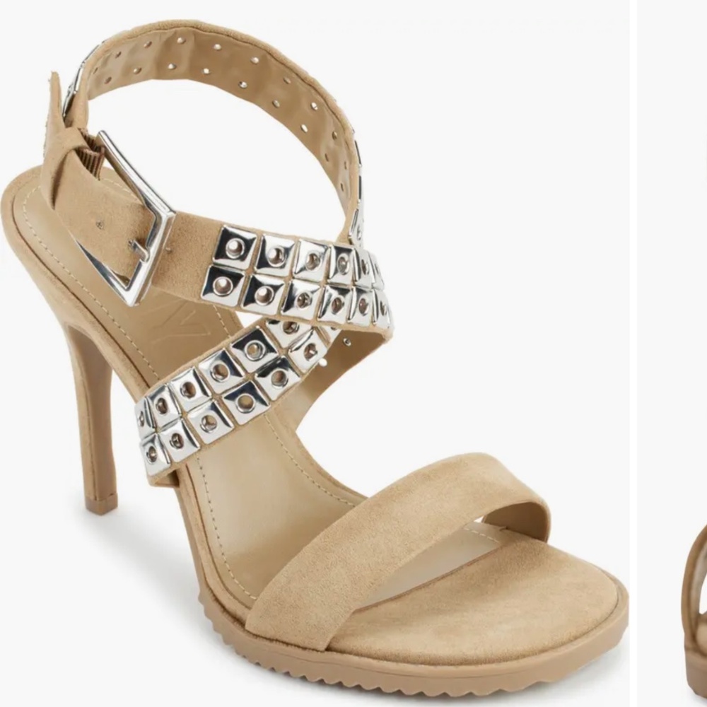 NEW DKNY Aiden Slingback sandals taupe micro suede Size 9